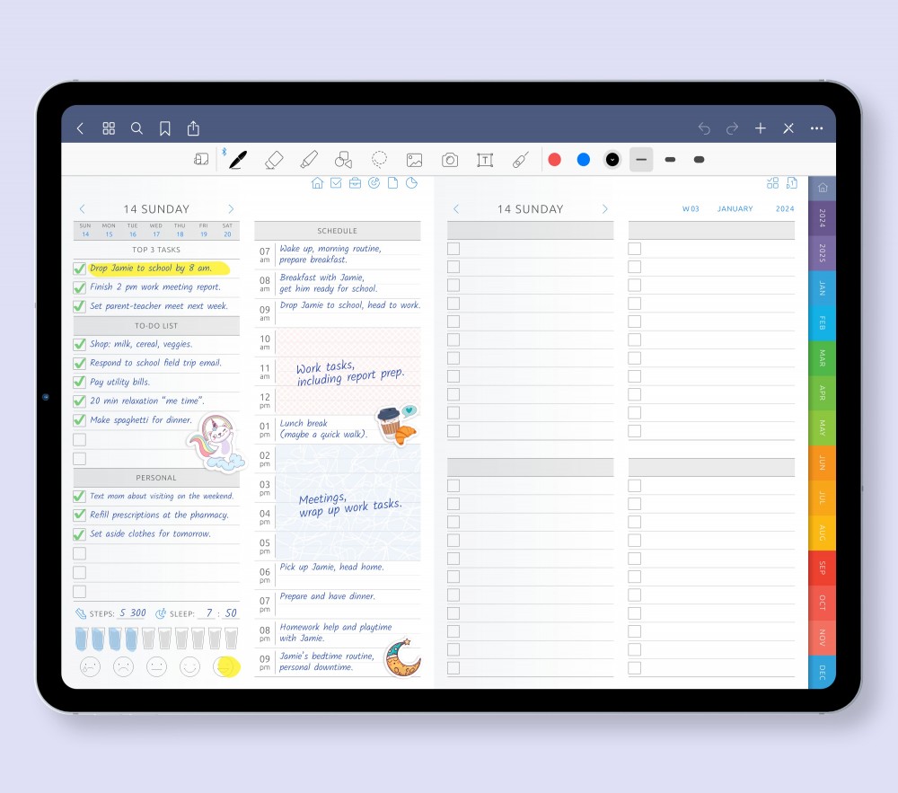 Efficient Daily Task Management  for Digital Planner