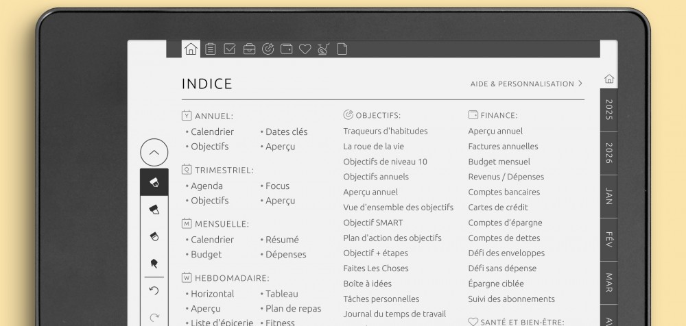 Kindle Scribe Planificateur Ultime
