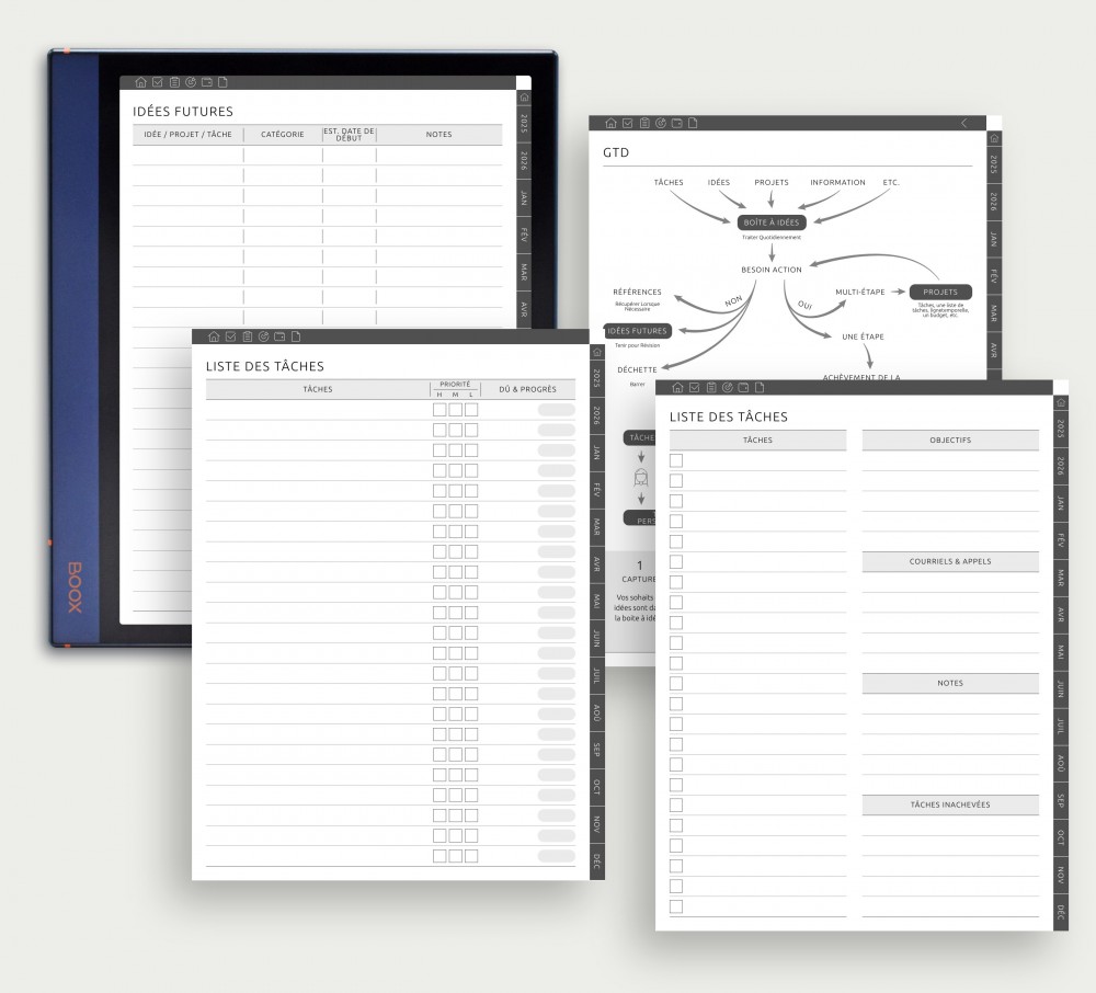 Augmentez votre efficacité for Boox Note Planner Augmentez votre efficacité Template for Boox Note
