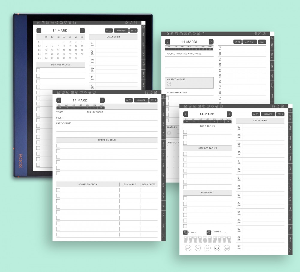 Améliorez vos performances quotidiennes for Boox Note Planner Améliorez vos performances quotidiennes Template for Boox Note