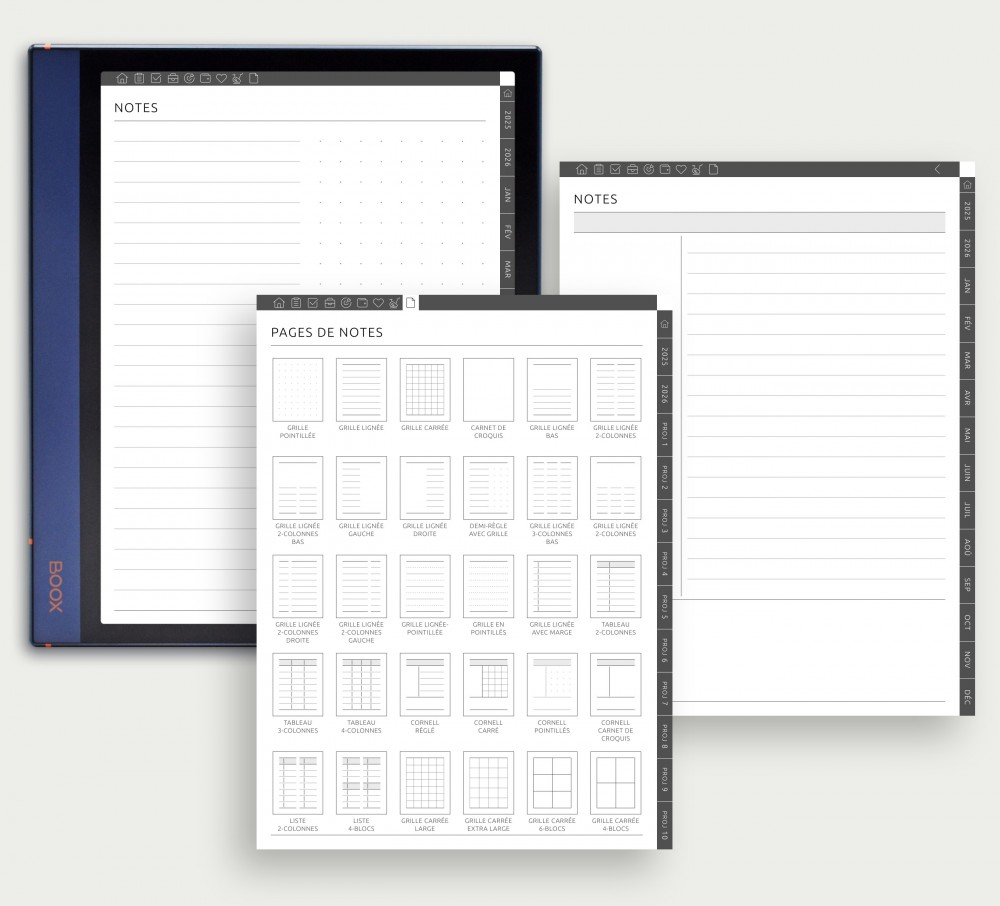 Personnalisez votre prise de notes avec des modèles flexibles for Boox Note Planner Personnalisez votre prise de notes avec des modèles flexibles Template for Boox Note