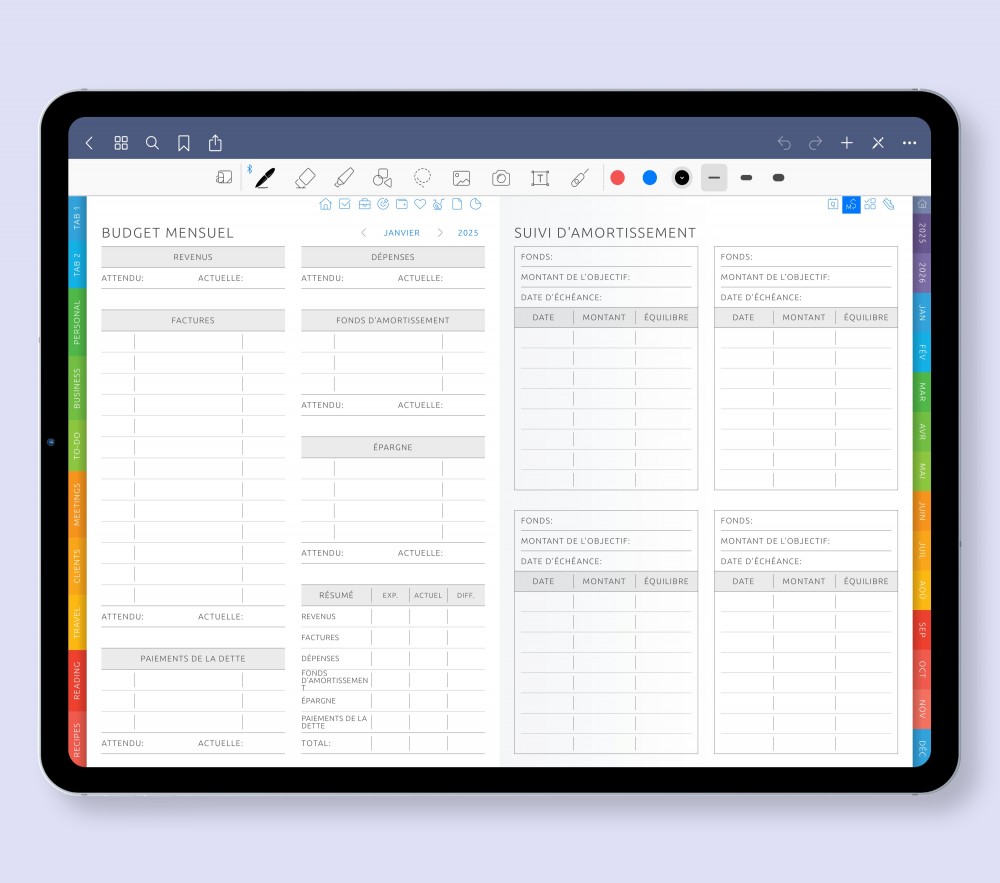 10 modèles financiers pour reprendre le contrôle de votre argent Template for Digital Planner 10 modèles financiers pour reprendre le contrôle de votre argent for Digital Planner