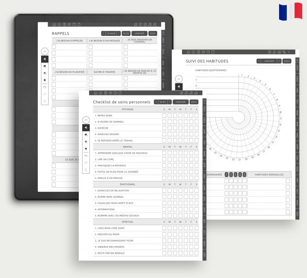 Améliorez votre efficacité grâce à notre planificateur complet for Kindle Scribe Améliorez votre efficacité grâce à notre planificateur complet for Kindle Scribe