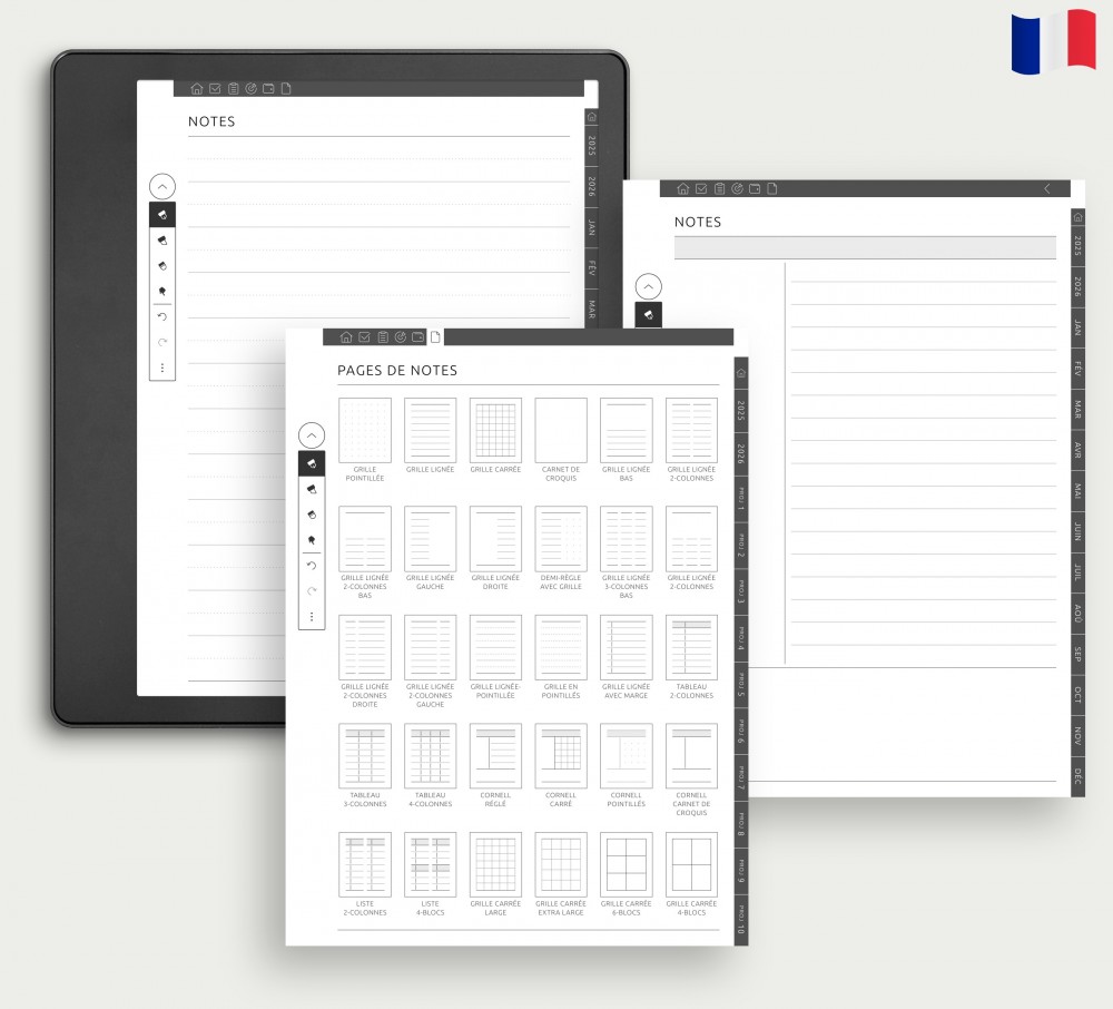 Transformez votre prise de notes grâce à nos modèles adaptables for Kindle Scribe Transformez votre prise de notes grâce à nos modèles adaptables for Kindle Scribe