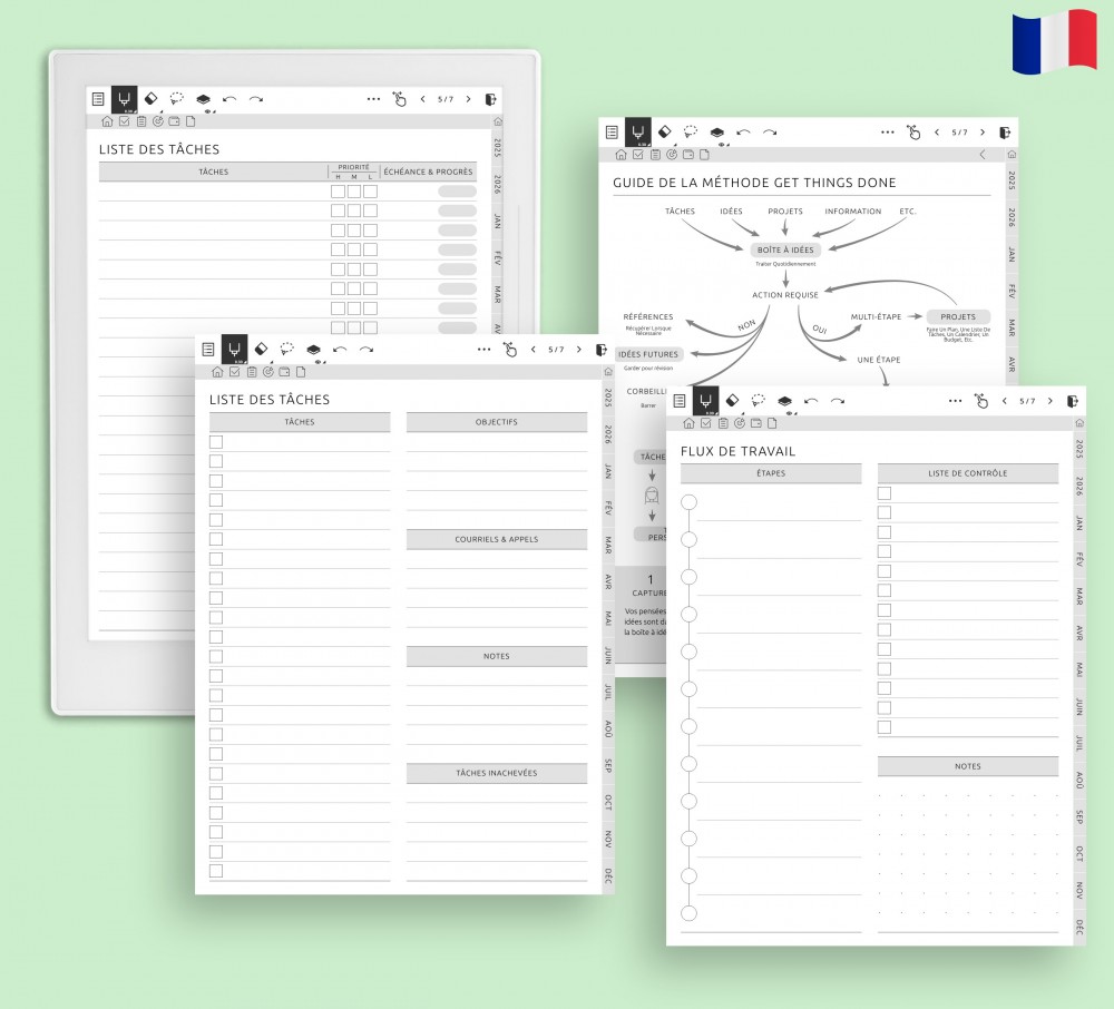 Libérez votre productivité : Prenez le contrôle de vos tâches for Supernote Planner Libérez votre productivité : Prenez le contrôle de vos tâches Template for Supernote