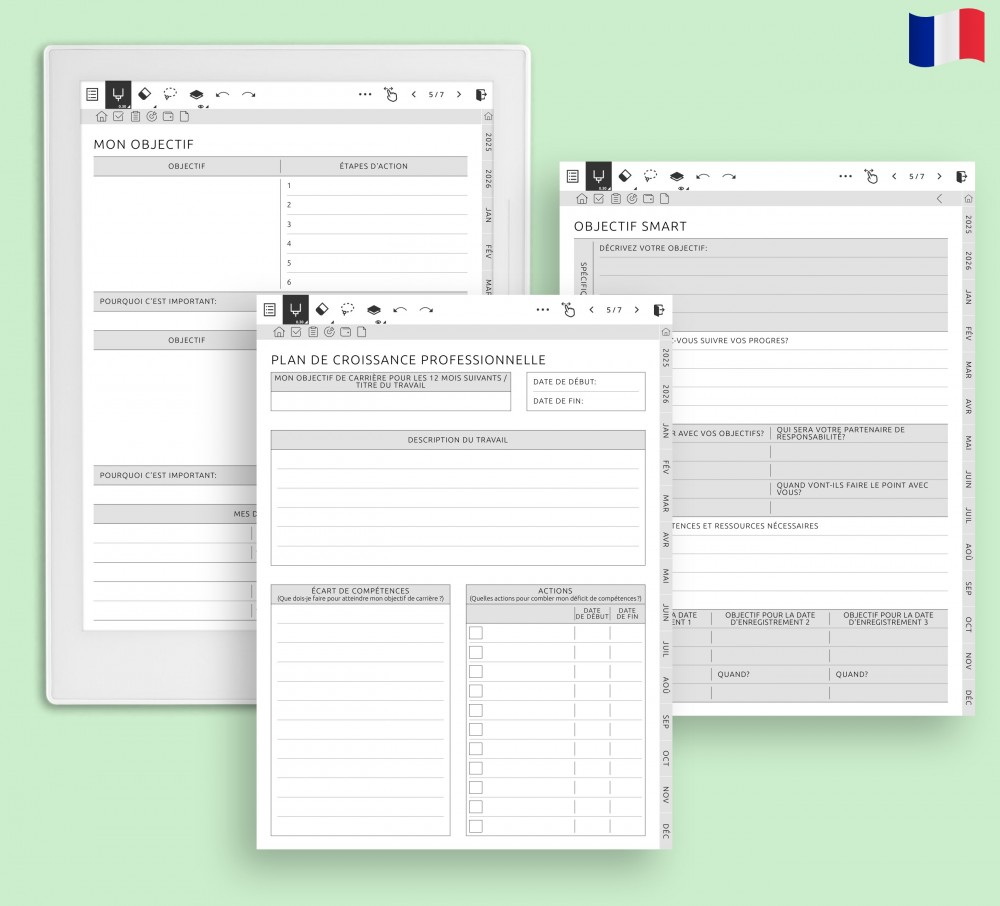 Libérez votre potentiel : Atteignez vos ambitions avec notre planificateur orienté objectifs for Supernote Planner Libérez votre potentiel : Atteignez vos ambitions avec notre planificateur orienté objectifs Template for Supernote