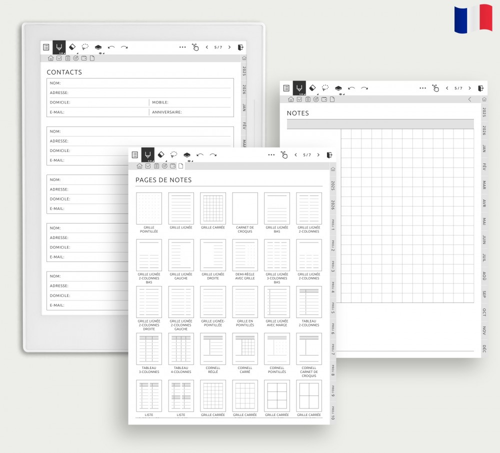 Personnalisez votre prise de notes avec plus de 30 modèles variés for Supernote Planner Personnalisez votre prise de notes avec plus de 30 modèles variés Template for Supernote