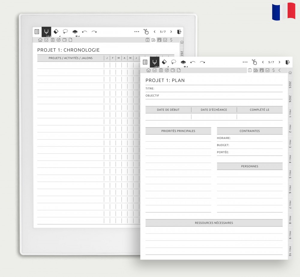 Gestion de projet simplifiée : Gardez le contrôle avec notre planificateur for Supernote Planner Gestion de projet simplifiée : Gardez le contrôle avec notre planificateur Template for Supernote