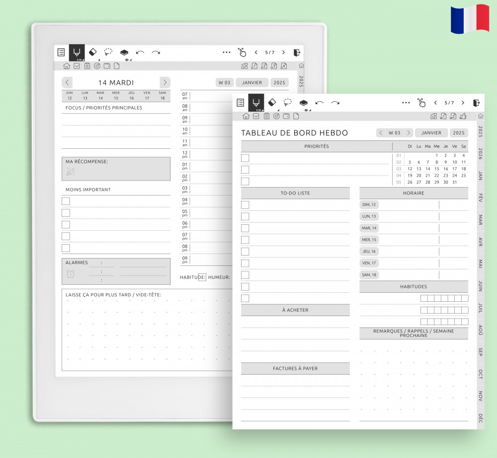 Créez l’agenda parfait, à votre image for Supernote Planner Créez l’agenda parfait, à votre image Template for Supernote