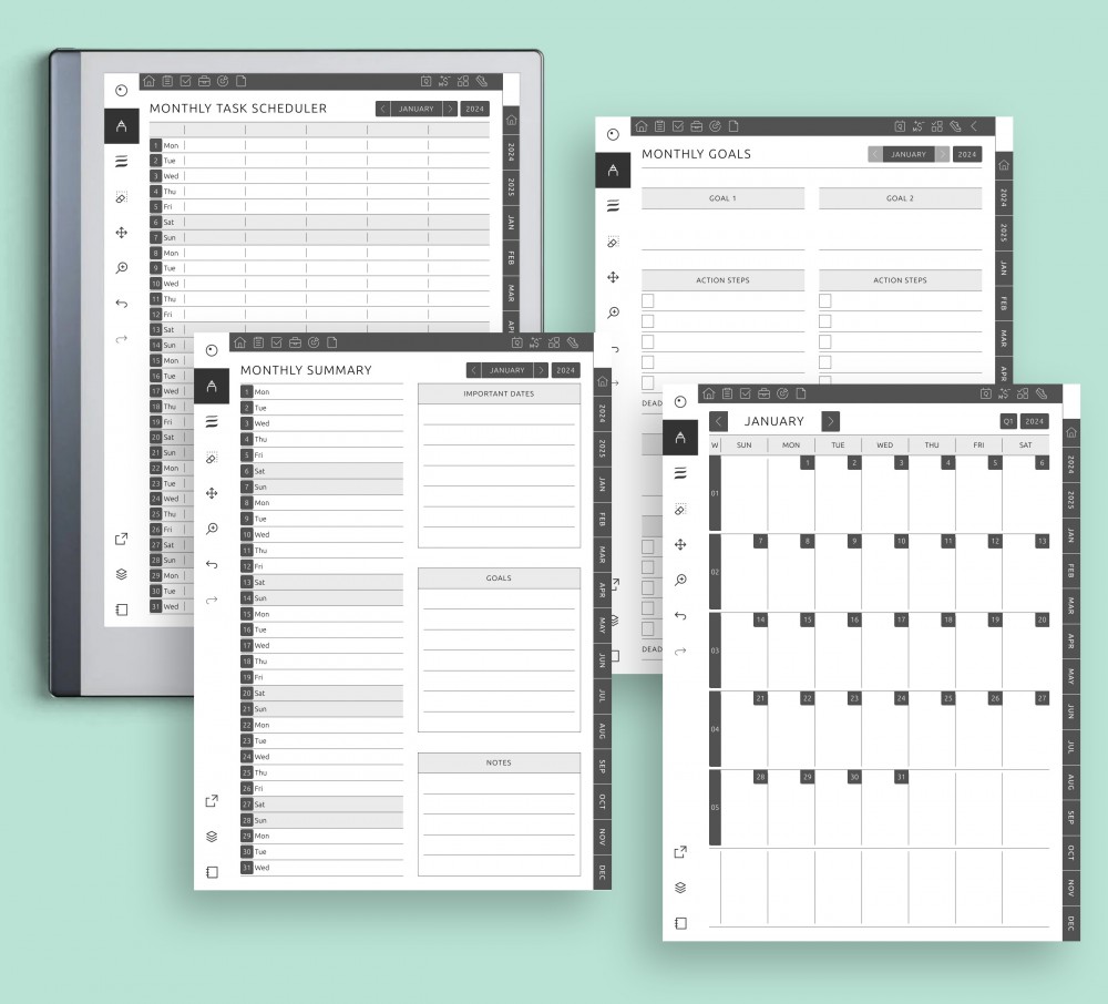 Take Control Each Month Template for reMarkable