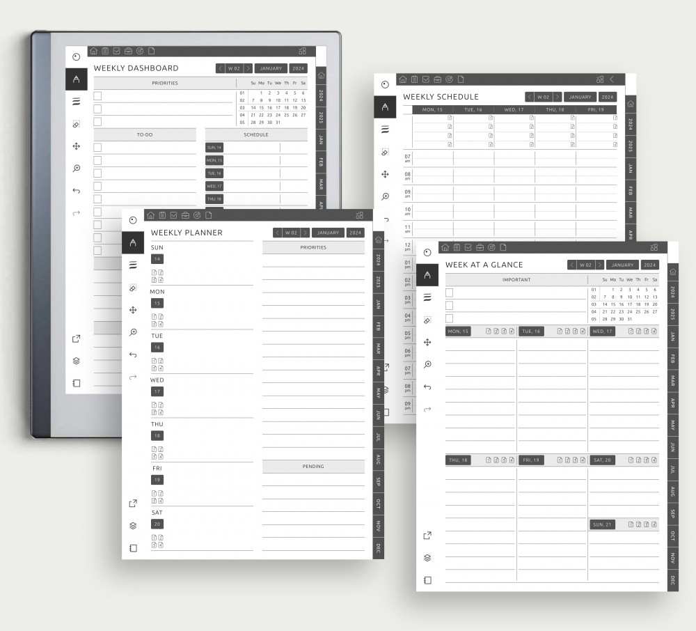 Elevate Weekly Planning Template for reMarkable