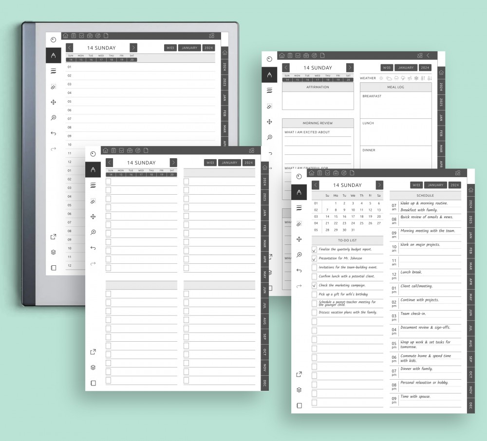 Maximize Daily Productivity! Template for reMarkable