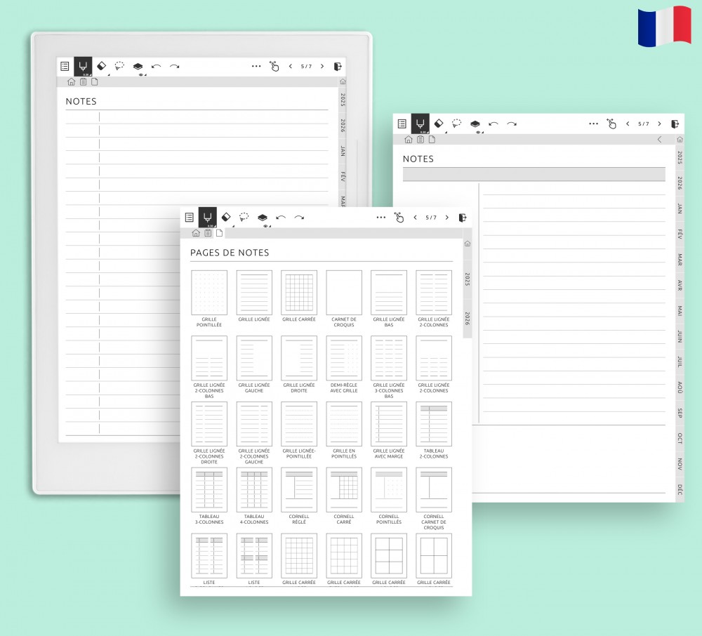 Personnalisez votre approche de la prise de notes for Supernote Planner Personnalisez votre approche de la prise de notes Template for Supernote