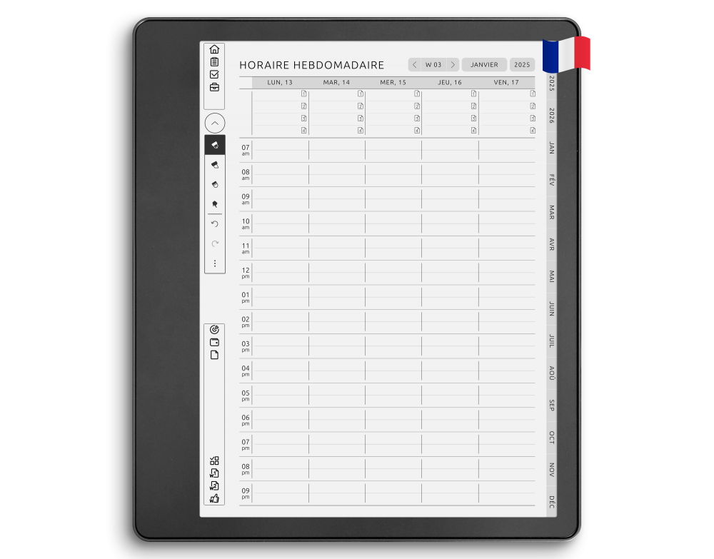 Planificateur Hebdomadaire Kindle Scribe