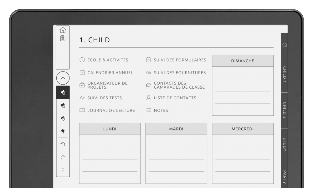 Kindle Scribe Mom's Planner Hyperlinked PDF