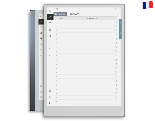 Carnet reMarkable Ultime à Sections Personnalisables