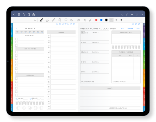 Planner Numérique Santé &amp;amp; Fitness