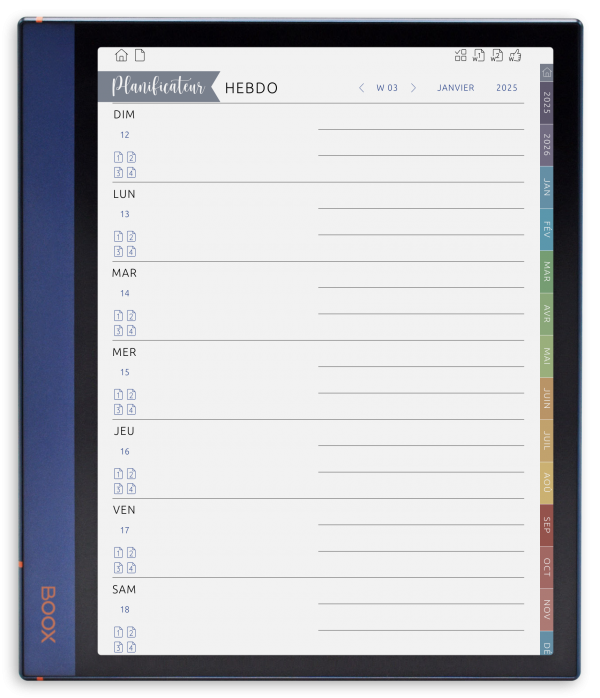 Onyx Boox Weekly Journal