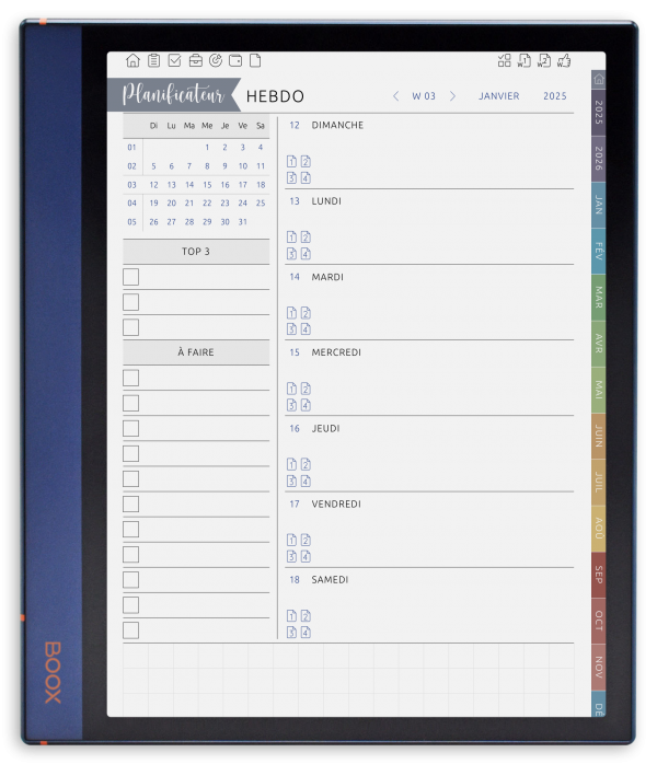weekly planner for onyx boox